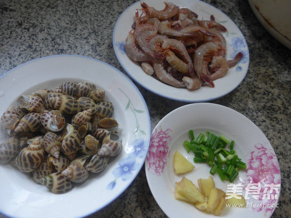 花螺炒海虾的做法