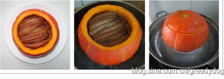 金瓜粉蒸肉步骤7-9