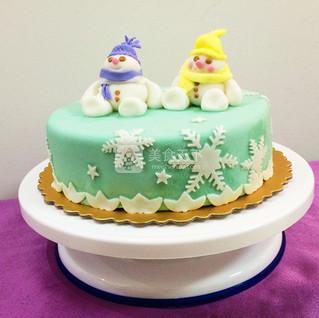 雪娃娃翻糖蛋糕