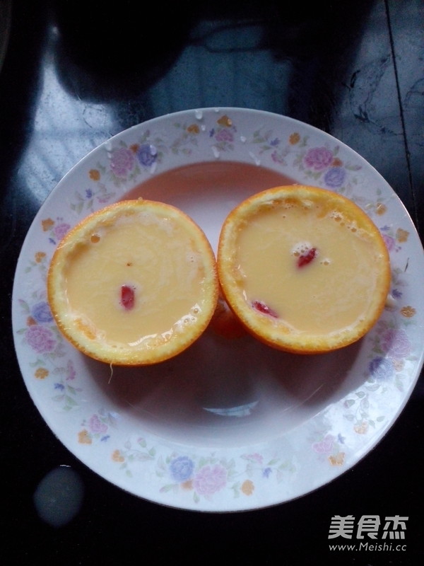 橙香蛋羹的做法
