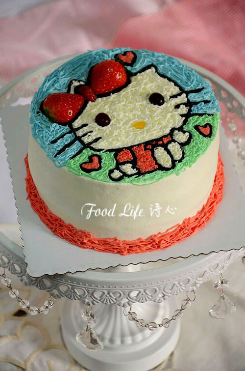 kitty猫生日蛋糕