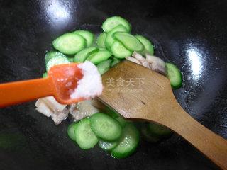 盐炒肉炒小青瓜
