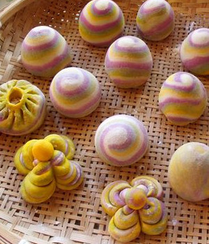 南瓜紫薯馒头南瓜紫薯花式馒头的做法南瓜紫薯花式馒头的功效