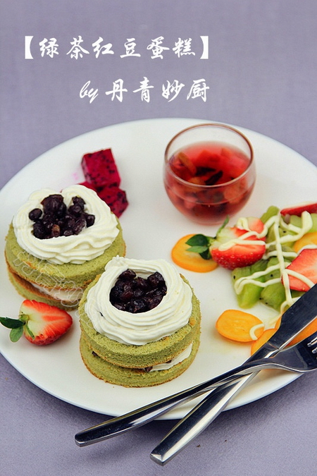 绿茶<a href=/shicai/mimian/HongDou/index.html target=_blank><u>红豆</u></a>蛋糕的做法
