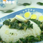 菊花菜糊盖米饭的做法