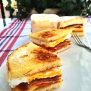 早餐煎馒头三明治的做法