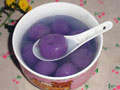紫薯蓝莓汤圆的做法