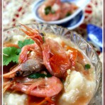 北极甜虾疙瘩汤的做法